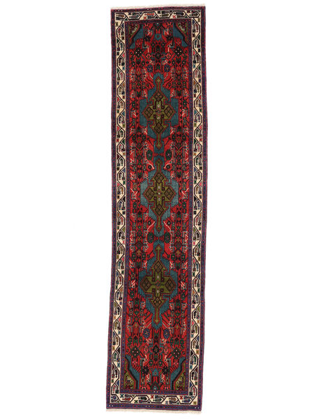  Persian Asadabad Rug 78X324 Runner
 Black/Dark Red (Wool, Persia/Iran)