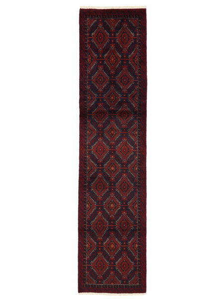  Beluch Fine Covor 65X272 Persan Lână Negru/Dark Red Mic Carpetvista