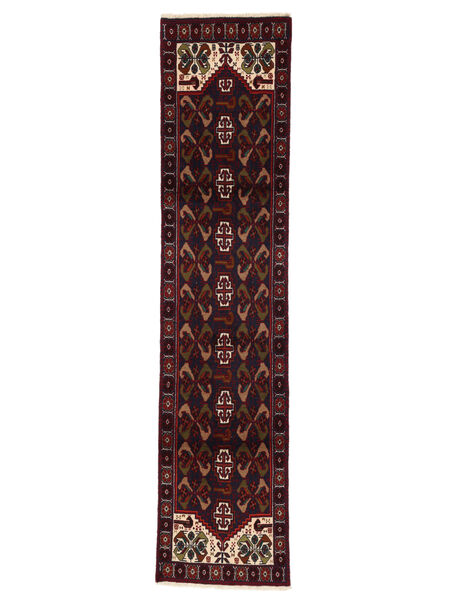 62X270 Baluch Fine Rug Oriental Runner
 Black/Brown (Wool, Persia/Iran) Carpetvista