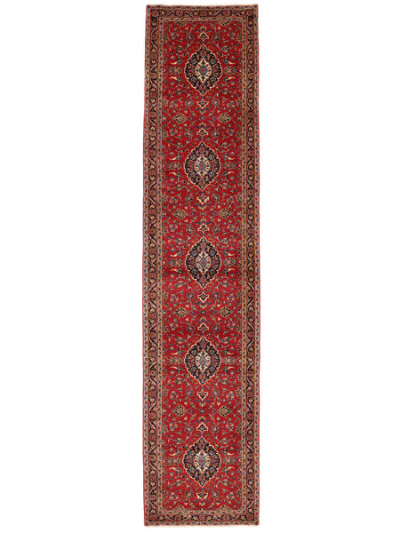 104X466 Tapete Oriental Kashan Passadeira Vermelho Escuro/Castanho (Lã, Pérsia/Irão) Carpetvista