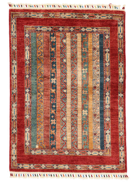  87X122 Shabargan Tæppe Mørkerød/Brun Afghanistan Carpetvista