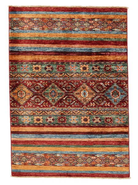  89X127 Shabargan Covor Dark Red/Negru Afganistan
 Carpetvista