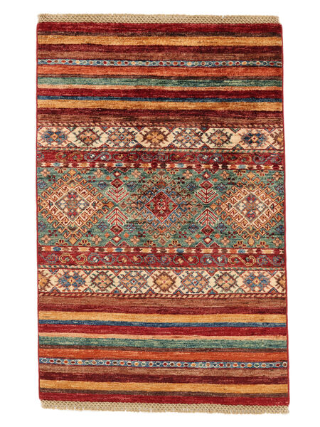  85X126 Gestreept Klein Shabargan Vloerkleed Wol, Carpetvista