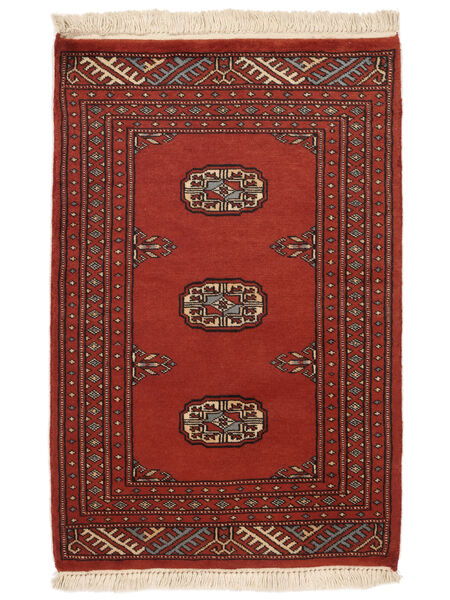  64X97 Pakistan Bokhara 2Ply Rug Dark Red/Black Pakistan Carpetvista