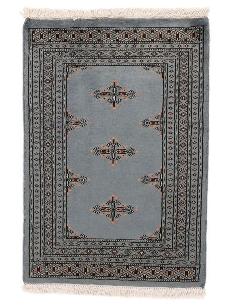  63X90 Pakistan Buchara 2Ply Teppich Dunkelgrau/Schwarz Pakistan Carpetvista