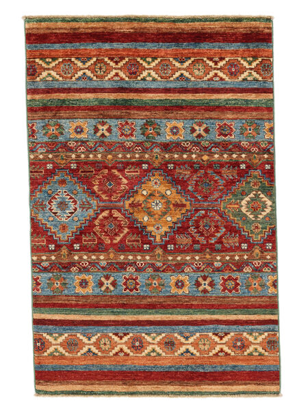  Shabargan Alfombra 84X128 De Lana Rojo Oscuro/Marrón Pequeño Carpetvista