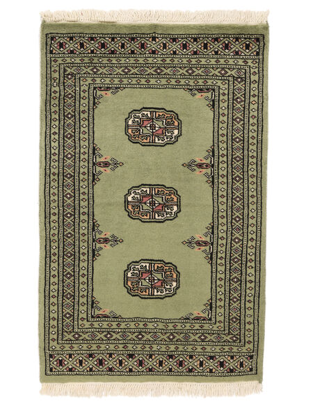 Dywan Orientalny Pakistański Bucharski 2Ply 62X97 Ciemnozielony/Czarny (Wełna, Pakistan )