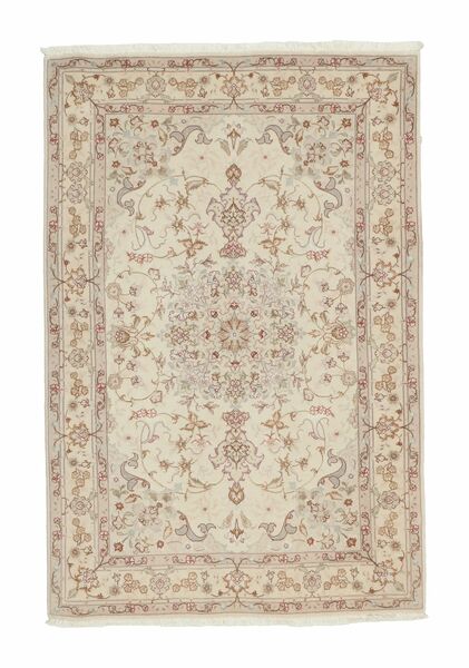 100X154 Tappeto Orientale Tabriz 50 Raj Beige/Arancione (Lana, Persia/Iran)