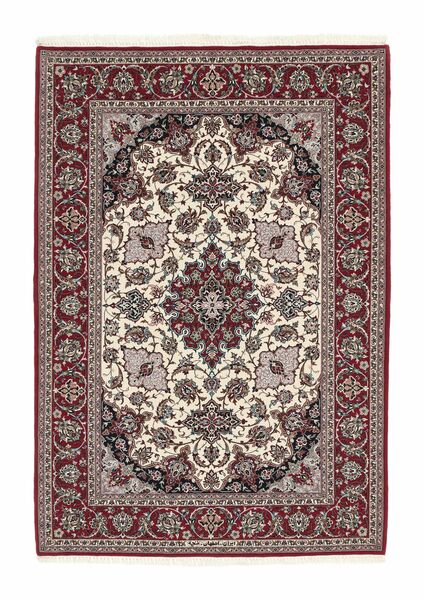  117X168 Medallion Small Isfahan Silk Warp Rug Wool