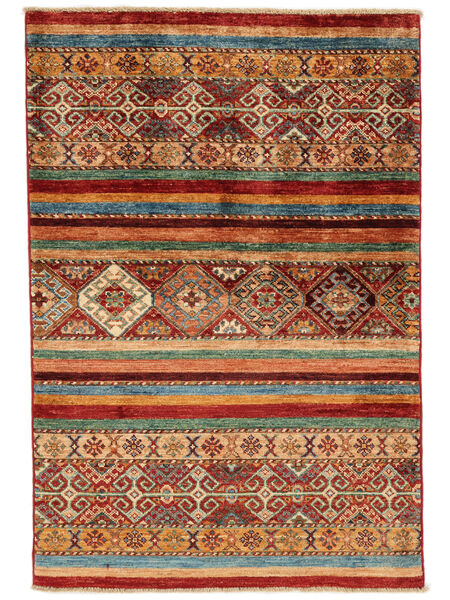 86X124 Koberec Shabargan Moderní Hnědá/Tmavě Červená (Vlna, Afghánistán) Carpetvista