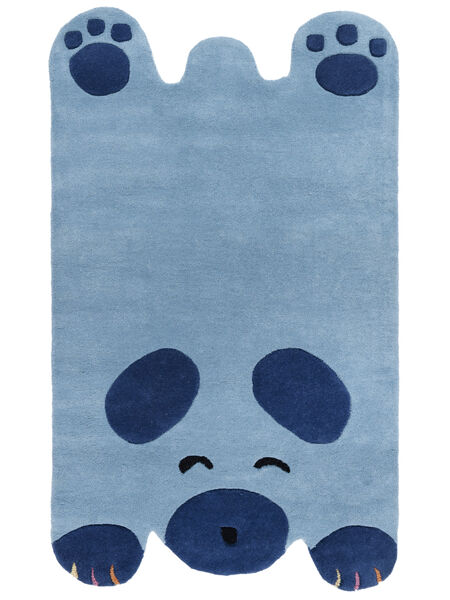  95X160 Kids Rug Small Bo Dog - Blue/Dark Blue Wool