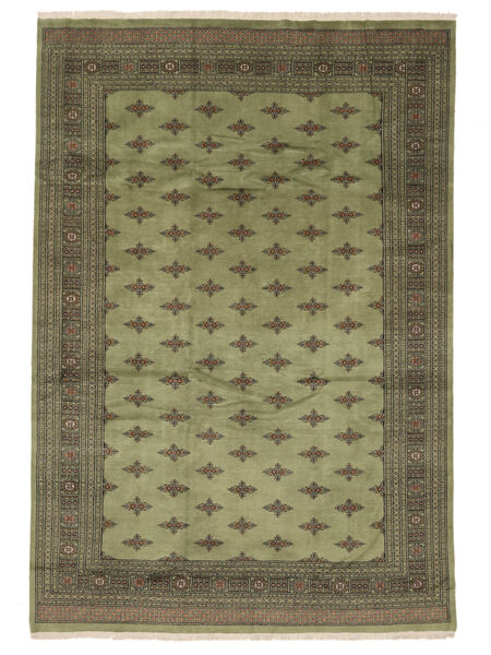 242X352 Pakistan Bokhara 2Ply Teppe Orientalsk Mørk Gul/Mørk Grønn (Ull, Pakistan) Carpetvista