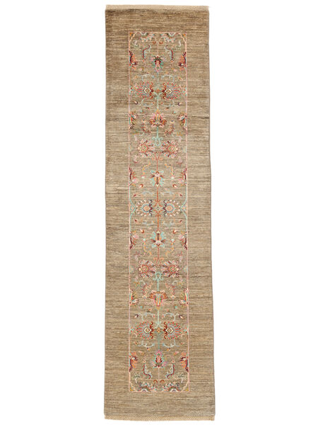  Orientalischer Ziegler Ariana Teppich 80X305 Läufer Braun/Orange Wolle, Afghanistan Carpetvista