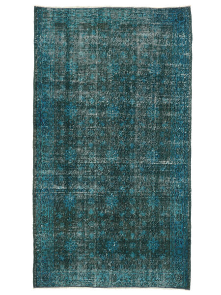 117X206 Alfombra Colored Vintage Moderna Negro/Petrole Oscuro (Lana, Turquía)