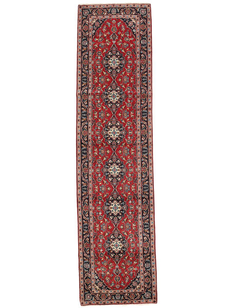  Keshan Tappeto 97X388 Persiano Di Lana Rosso Scuro/Nero Piccolo Carpetvista