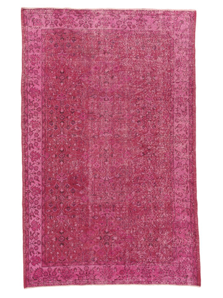 Tappeto Colored Vintage 172X267 Rosso Scuro/Rosa (Lana, Turchia)