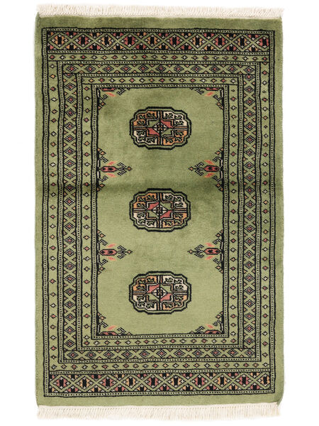  Pakistan Bukhara 2Ply Covor 62X97 Verde Închis/Negru Carpetvista