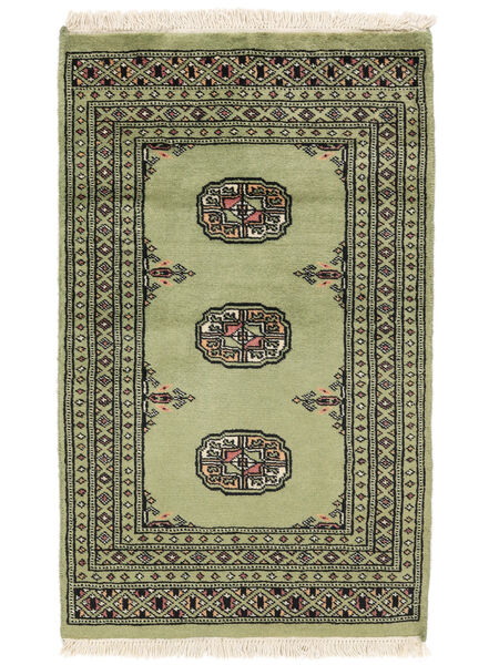  Pakistan Bukara 2Ply Alfombra 62X99 De Lana Verde Oscuro/Negro Pequeño Carpetvista