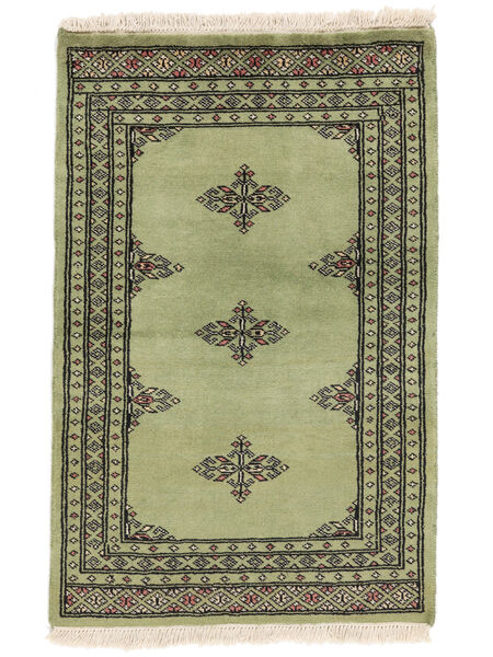  Pakistan Bukara 2Ply Tappeto 61X94 Di Lana Verde/Verde Scuro Piccolo Carpetvista