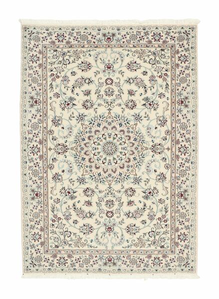  Orientalischer Nain 6La Teppich 105X145 Gelb/Braun Wolle, Persien/Iran