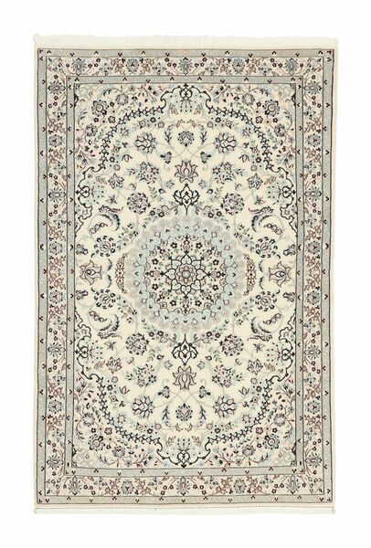  Orientalischer Nain 6La Teppich 100X153 Gelb/Grün Wolle, Persien/Iran