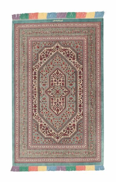 Qum Silk Rug 96X155 Brown/Dark Red Silk, Persia/Iran