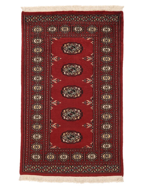 76X124 Tappeto Pakistan Bukara 2Ply Orientale Rosso Scuro/Nero (Lana, Pakistan) Carpetvista