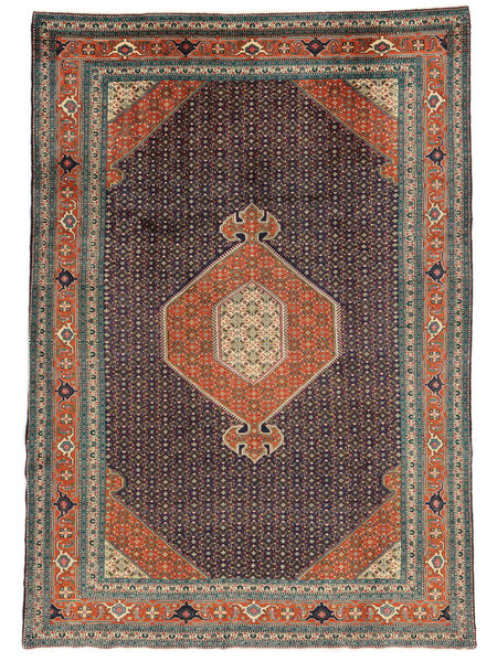  Orientalsk Tabriz Teppe 223X315 Svart/Mørk Rød Ull, Persia/Iran