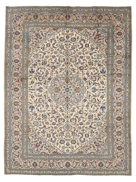  Orientalischer Keshan Teppich 296X390 Braun/Beige Großer Wolle, Persien/Iran