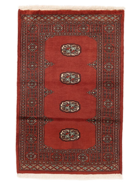  Pakistan Bokhara 2Ply Vloerkleed 79X123 Donkerrood/Zwart Carpetvista