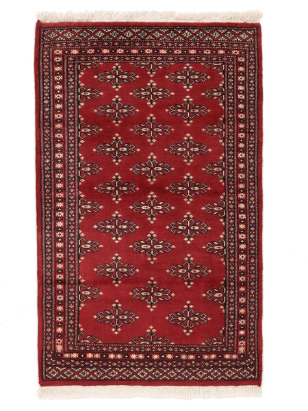 Dywan Orientalny Pakistański Bucharski 2Ply 80X128 Ciemnoczerwony/Czarny (Wełna, Pakistan )