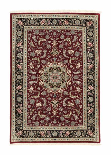  Persian Qum Kork/Silk Rug 105X150 Black/Brown