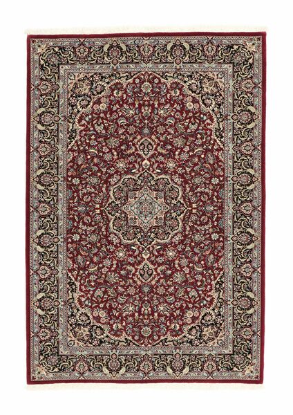  110X158 Medallion Piccolo Ilam Sherkat Farsh Di Seta Tappeto Lana