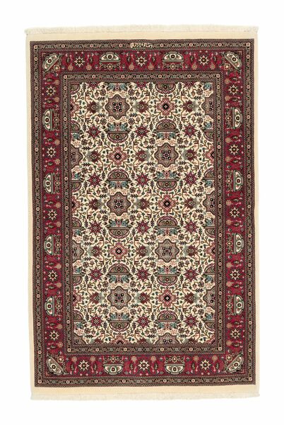  Qum Sherkat Farsh Vloerkleed 105X165 Perzisch Wol Zwart/Bruin Klein