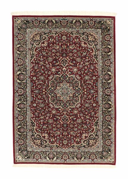 107X155 Ilam Sherkat Farsh Seide Teppich Orientalischer Schwarz/Braun (Wolle, Persien/Iran)