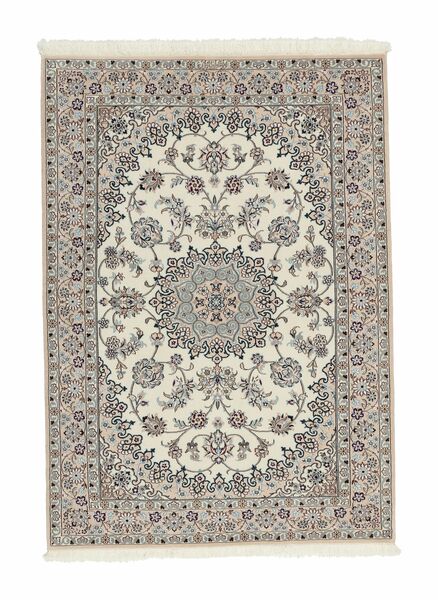 Nain 6La Teppich 102X145 Braun/Dunkelgrau Wolle, Persien/Iran