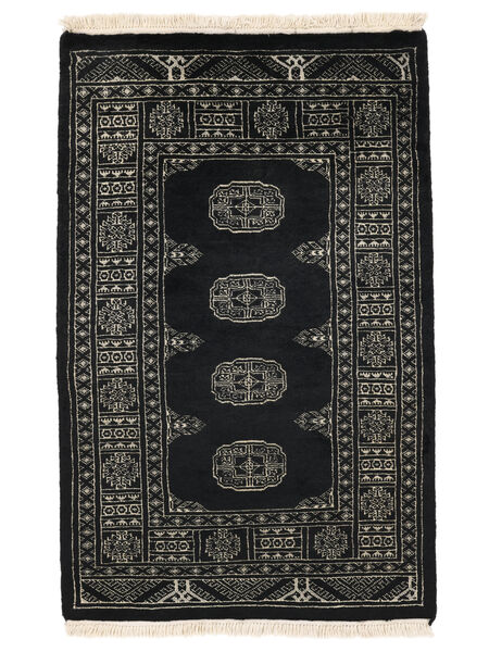  Orientalischer Pakistan Buchara 2Ply Teppich 77X130 Schwarz/Dunkelgrün Wolle, Pakistan Carpetvista