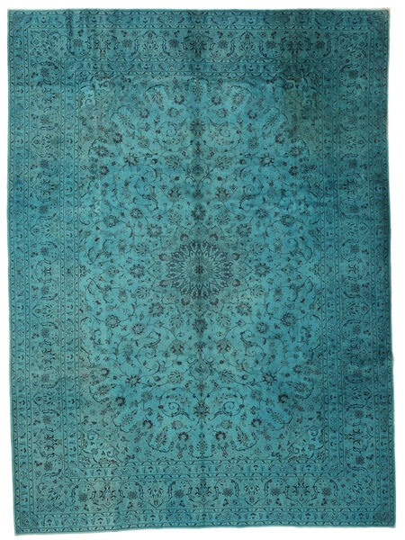 288X390 Colored Vintage Teppich Moderner Dunkelblau/Dunkeltürkis Großer (Wolle, Persien/Iran)