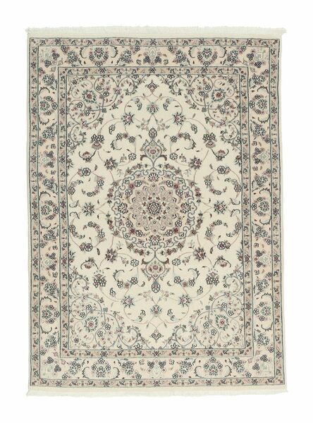  110X155 Nain 6La Rug Dark Yellow/Yellow Persia/Iran