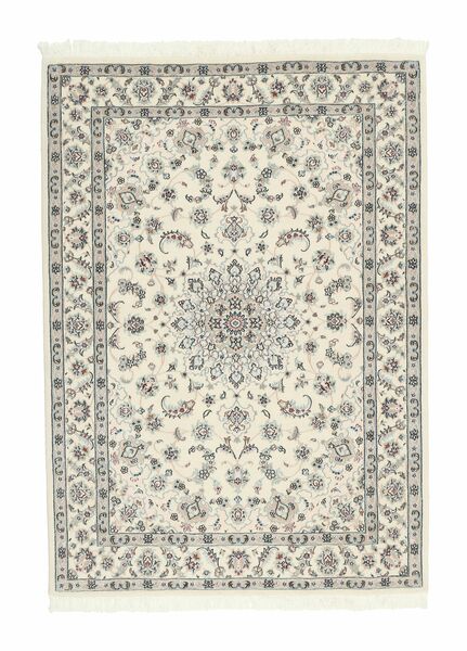  Orientalischer Nain 6La Teppich 114X157 Gelb/Dunkelgelb Wolle, Persien/Iran