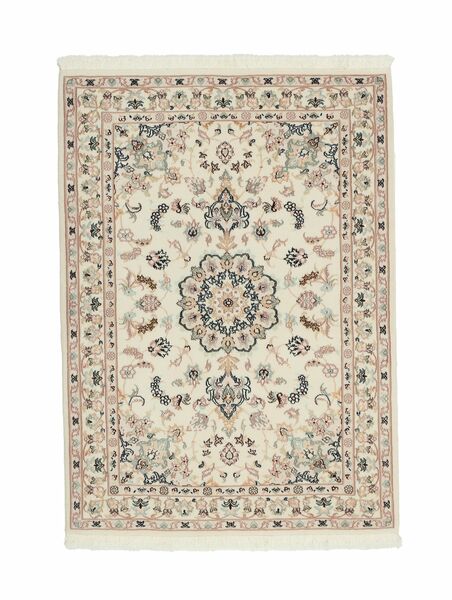  112X157 Nain 9La Sherkat Farsh Teppe Oransje/Beige Persia/Iran