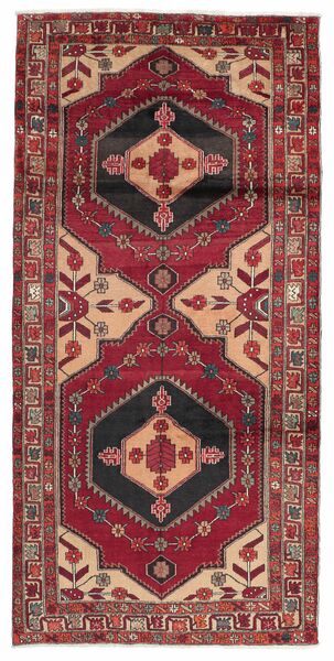  160X330 Heriz Teppich Läufer Dunkelrot/Braun Persien/Iran