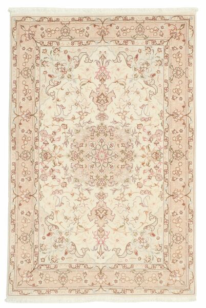  Orientalischer Täbriz 50 Raj Teppich 102X153 Beige/Orange Wolle, Persien/Iran