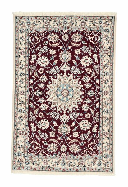 80X122 Nain 6La Vloerkleed Oosters Zwart/Beige (Wol, Perzië/Iran)