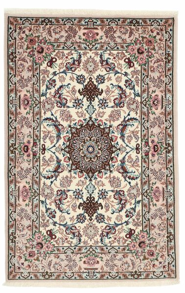  80X124 Isfahan Silkesvarp Matta Brun/Beige Persien/Iran