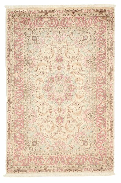  Persisk Qum Silke Tæppe 78X120 Orange/Beige