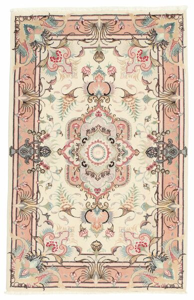 Tappeto Tabriz 50 Raj 80X120 Marrone/Beige (Lana, Persia/Iran)