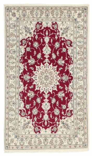 Nain 6La Rug 77X130 Yellow/Dark Red Wool, Persia/Iran