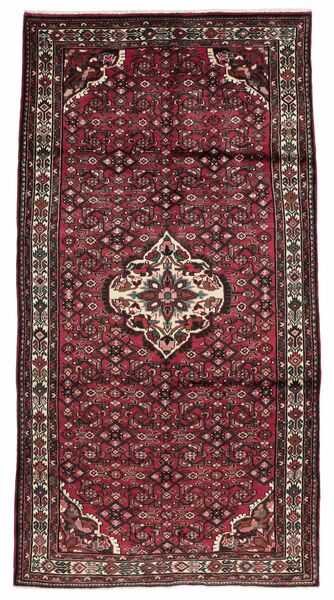  Persian Hamadan Rug 164X311 Black/Dark Red