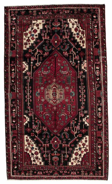  Persian Hamadan Rug 165X285 Black/Dark Red